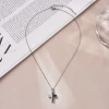 New cross-border copper-plated real gold cross pendant necklace from Europe and America, simple pendant, Southeast Asian trend, versatile, set with zircon Application Scenario